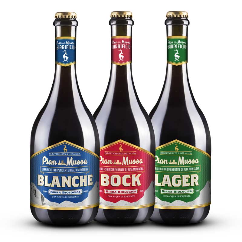 Mix of Blonde, Red, and Blanche Beers - 3 x 75cl Bottles - Pian della Mussa