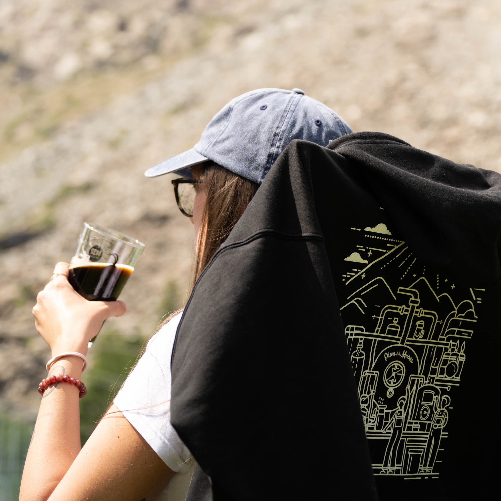 "Never Been Sober" Embroidered Cap Pian della Mussa