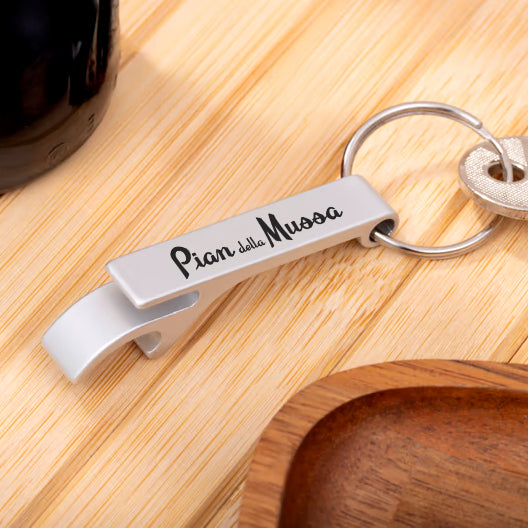 Pian della Mussa Bottle Opener Keychain