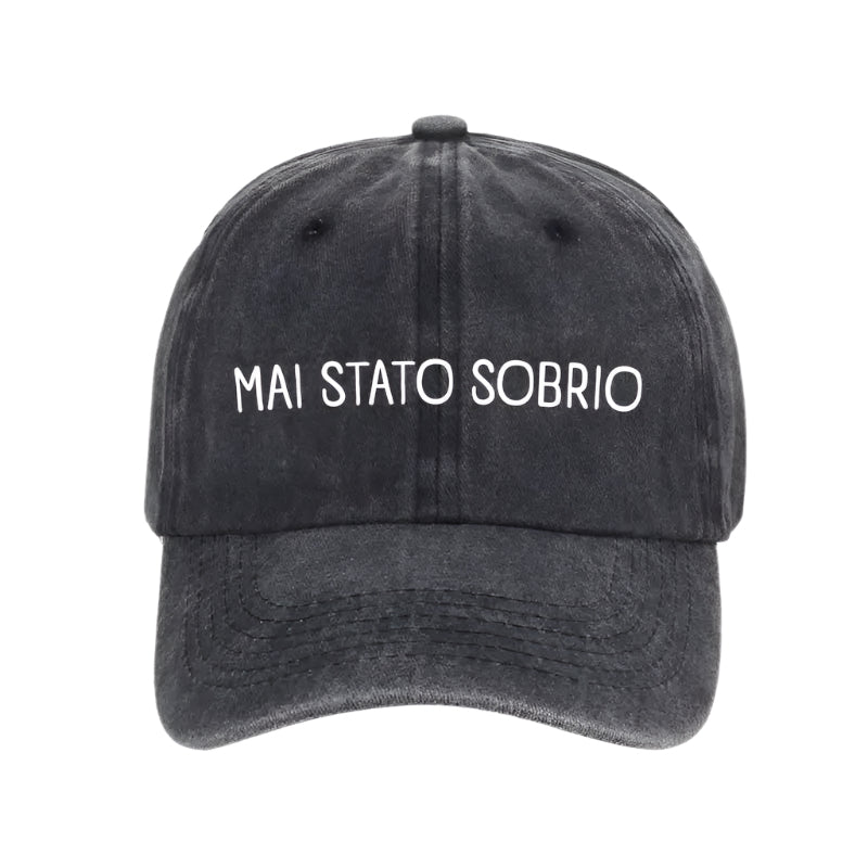 "Never Been Sober" Embroidered Cap Pian della Mussa